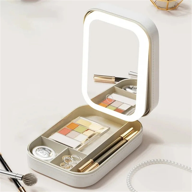 LumiTouch: Organizador De Maquillaje Con Espejo Led
