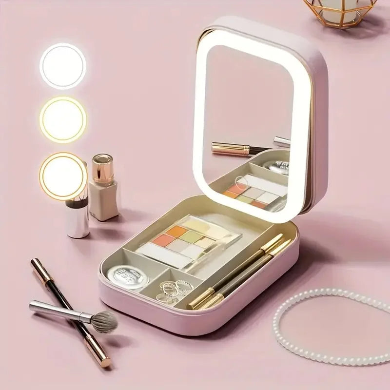 LumiTouch: Organizador De Maquillaje Con Espejo Led