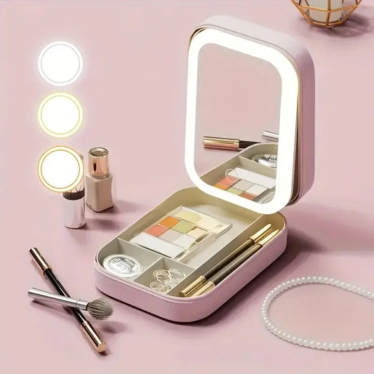 LumiTouch: Organizador De Maquillaje Con Espejo Led