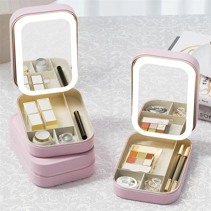 LumiTouch: Organizador De Maquillaje Con Espejo Led